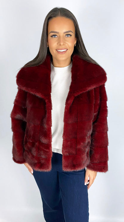 Faux fur collar jacket | 2 Colours