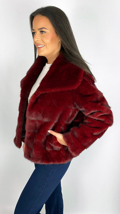 Faux fur collar jacket | 2 Colours