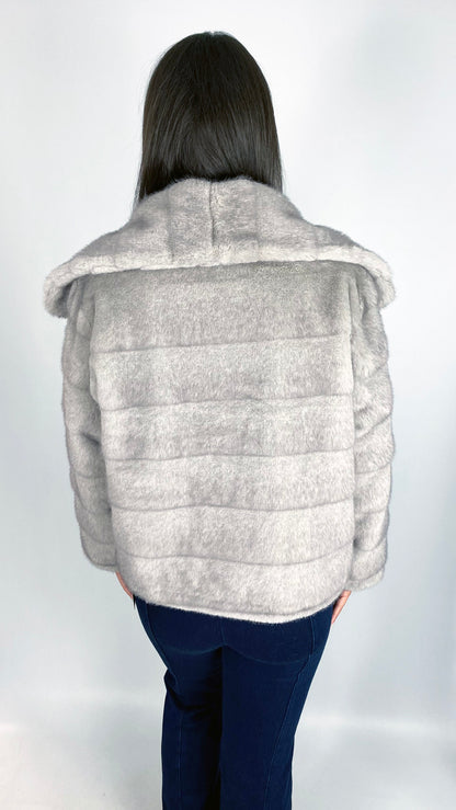 Faux fur collar jacket | 2 Colours