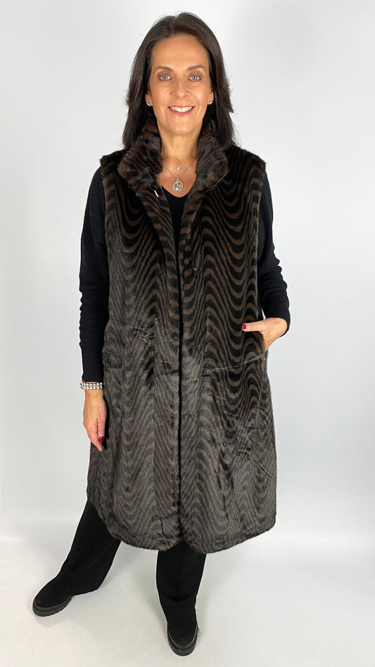 Longline faux fur gilet | 2 Colours | by Malissa J