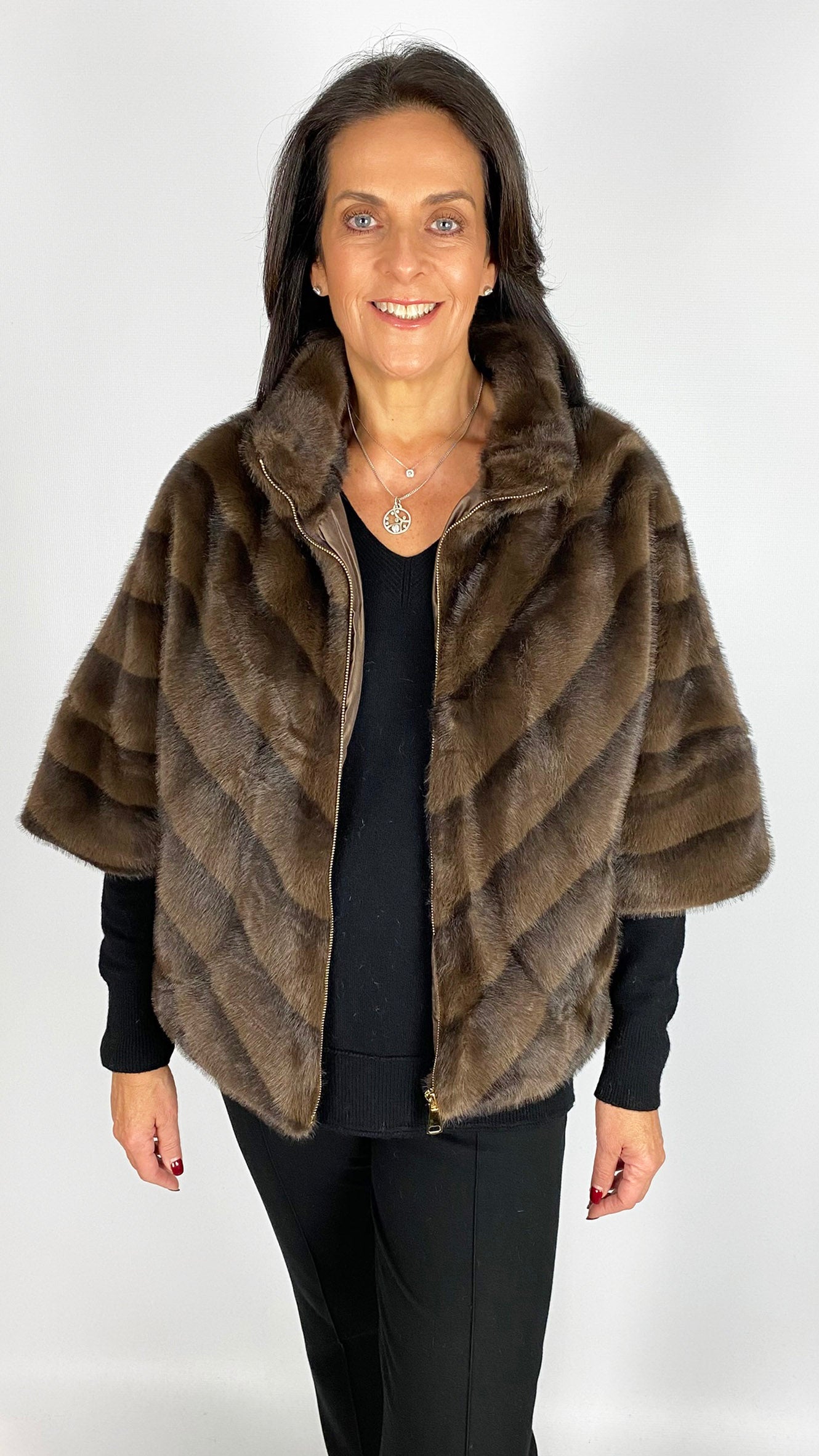 Zip-up faux fur jacket | 2 Colours | by Malissa J