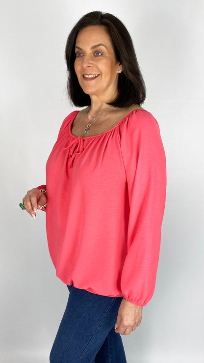 Gathered hem tie-or-not top | 10 Colours | almost gone