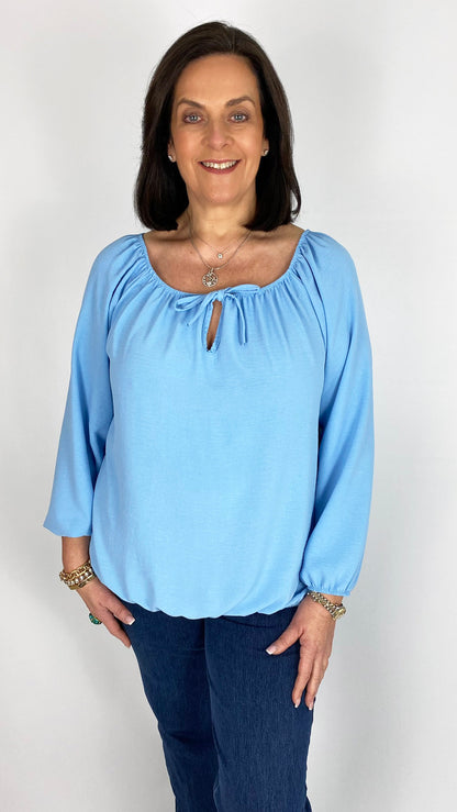 Gathered hem tie-or-not top | 10 Colours | almost gone