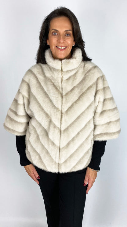 Zip-up faux fur jacket | 2 Colours | by Malissa J