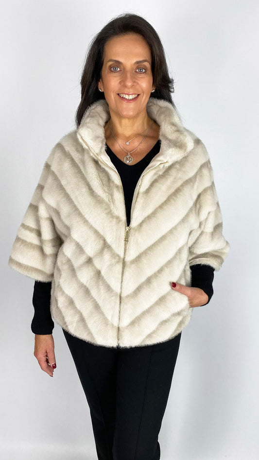 Zip-up faux fur jacket | 2 Colours | by Malissa J