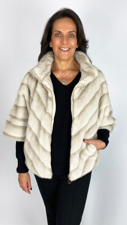 Zip-up faux fur jacket | 2 Colours | by Malissa J