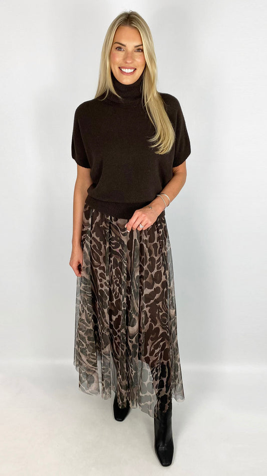Animal print tulle skirt | 2 Colours