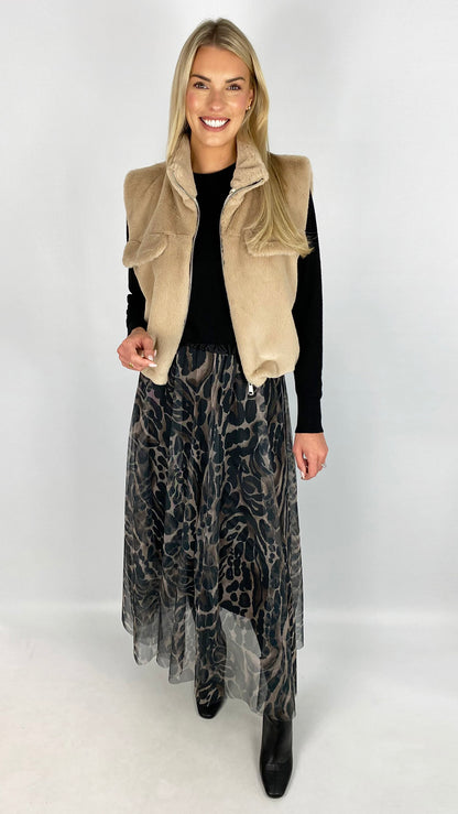 Animal print tulle skirt | 2 Colours