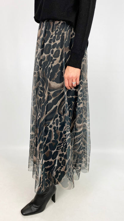 Animal print tulle skirt | 2 Colours