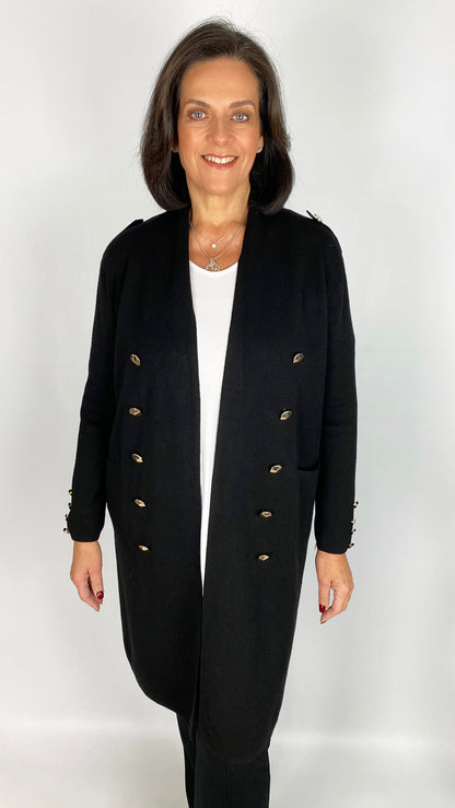 Military inspired edge-to-edge coatigan | 4 Colours