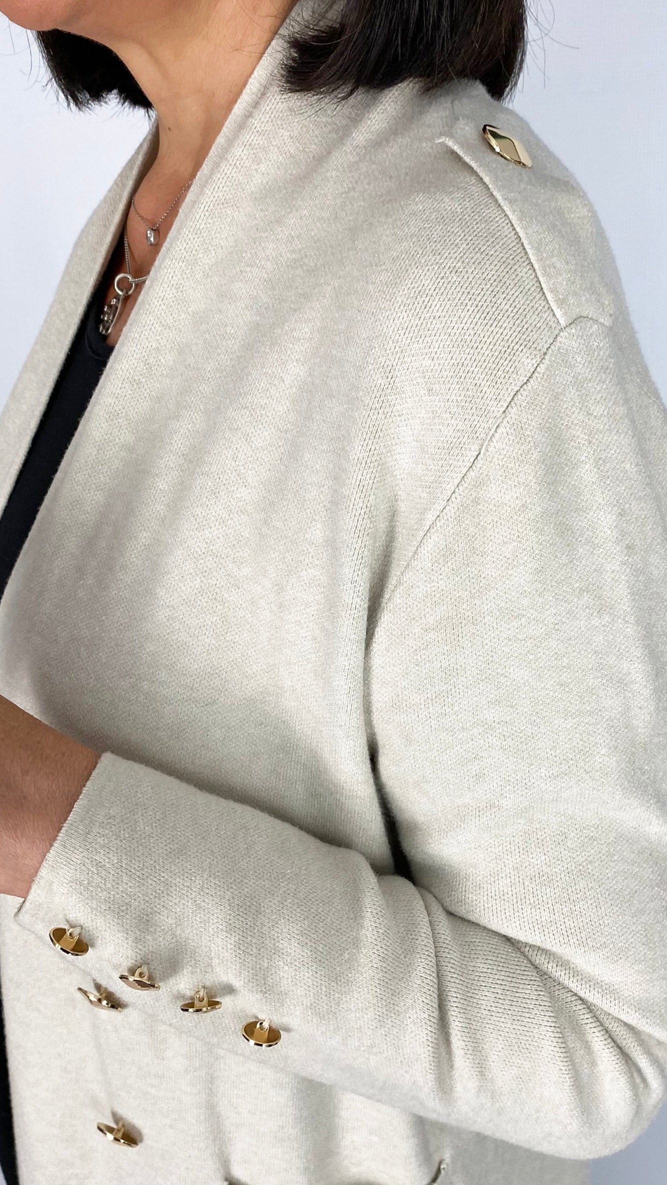 Military inspired edge-to-edge coatigan | 4 Colours