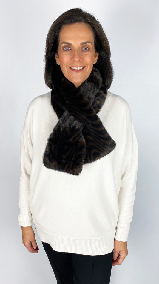 Faux fur pull-through scarf | 4 Colours | by Malissa J