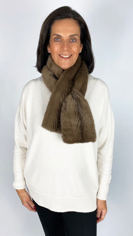 Faux fur pull-through scarf | 4 Colours | by Malissa J