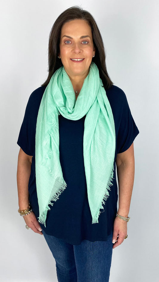 Lightweight frayed edge scarf (5 Colours)