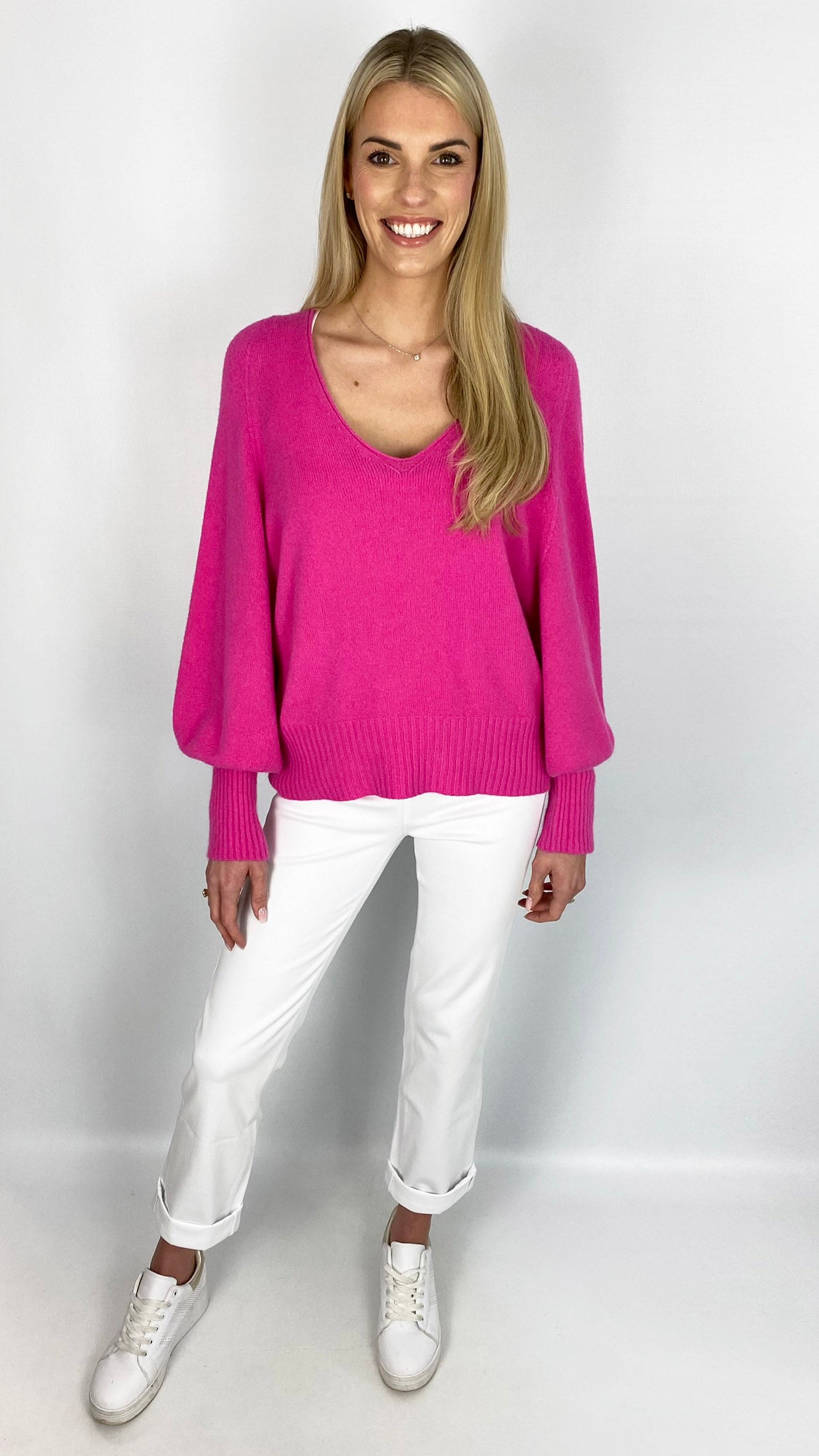 My v-neck balloon sleeve jumper | 3 Colours