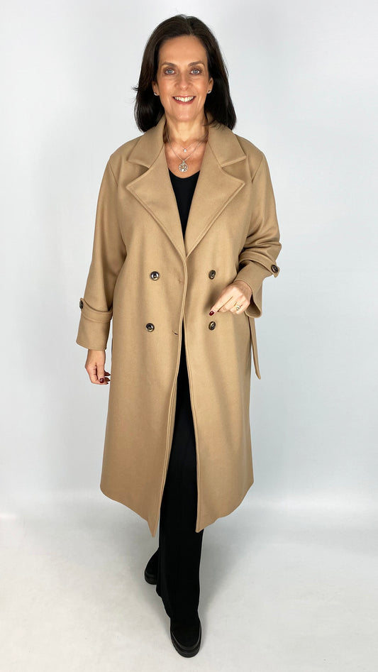 Double breasted longline trench coat | 3 Colours