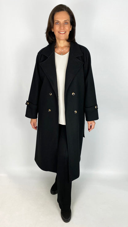 Double breasted longline trench coat | 3 Colours
