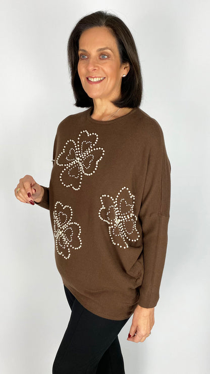 Pearl embellished jumper | 3 Colours