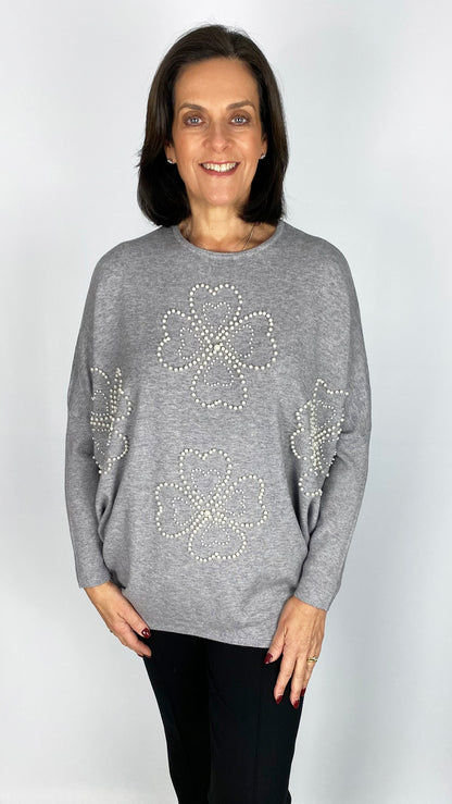 Pearl embellished jumper | 3 Colours
