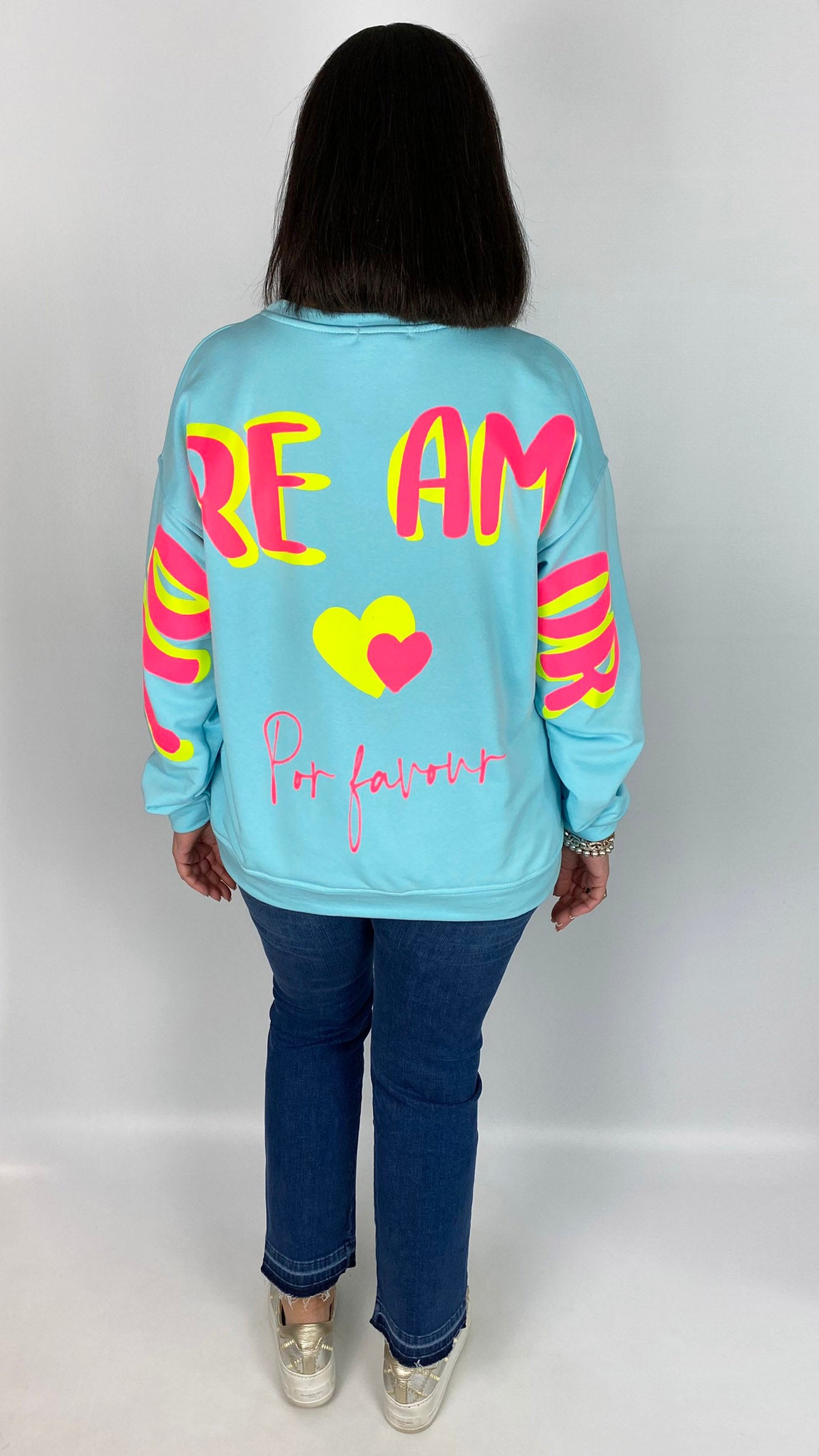 'More Amor' neon slogan sweatshirt | 6 Colours