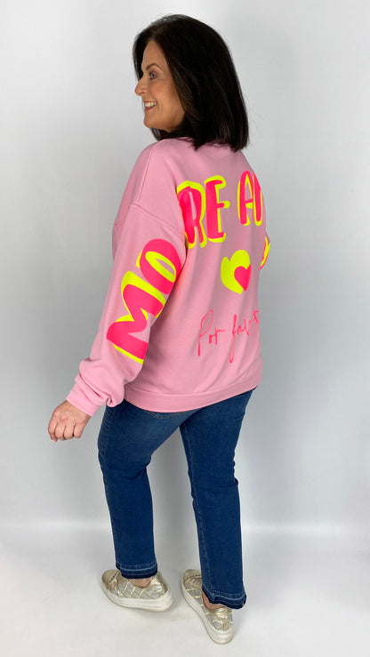 'More Amor' neon slogan sweatshirt | 6 Colours