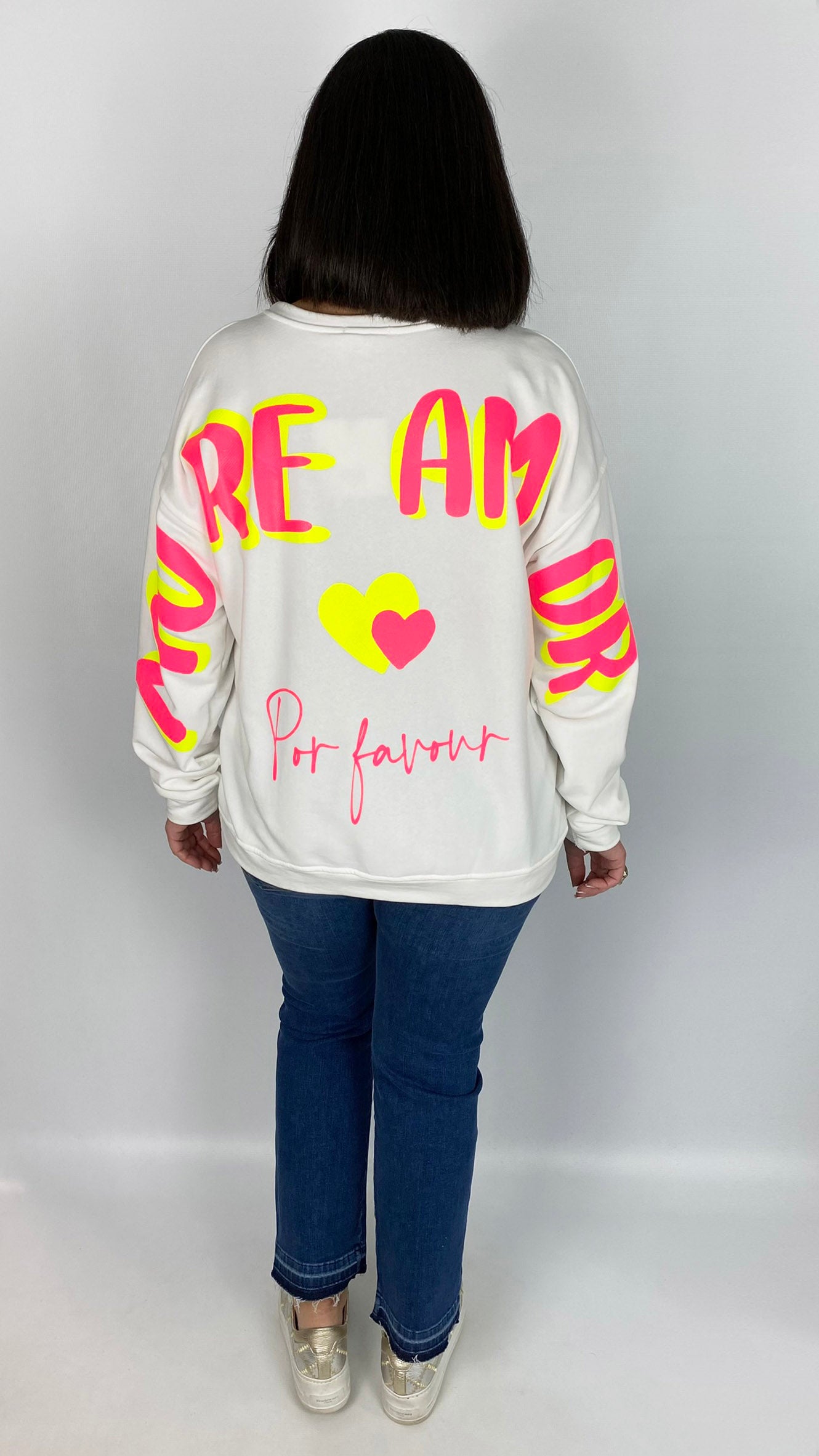 'More Amor' neon slogan sweatshirt | 6 Colours