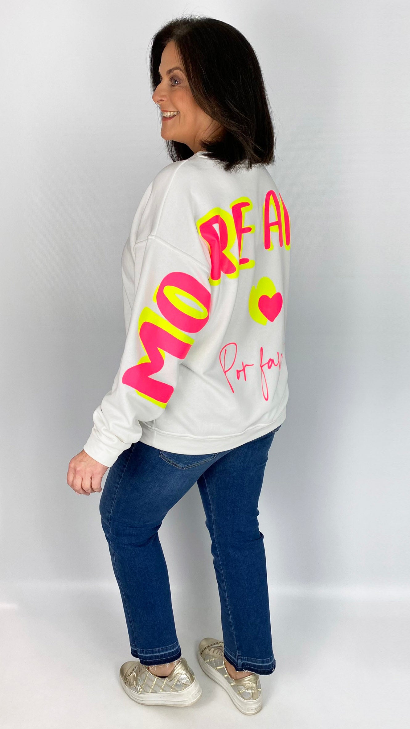 'More Amor' neon slogan sweatshirt | 6 Colours