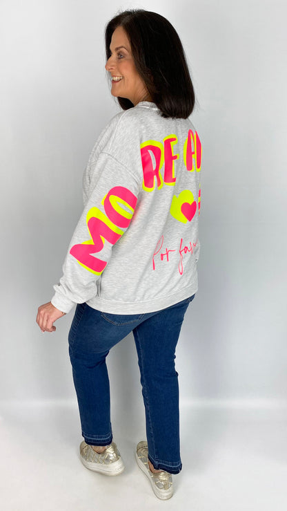 'More Amor' neon slogan sweatshirt | 6 Colours