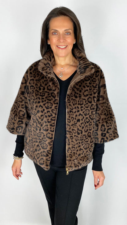 Fluted 3/4 sleeve luxury faux fur jacket | 3 Colours