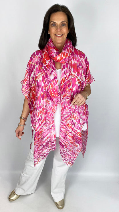 Print & gold foil kimono & scarf set | 2 colours | by Malissa J