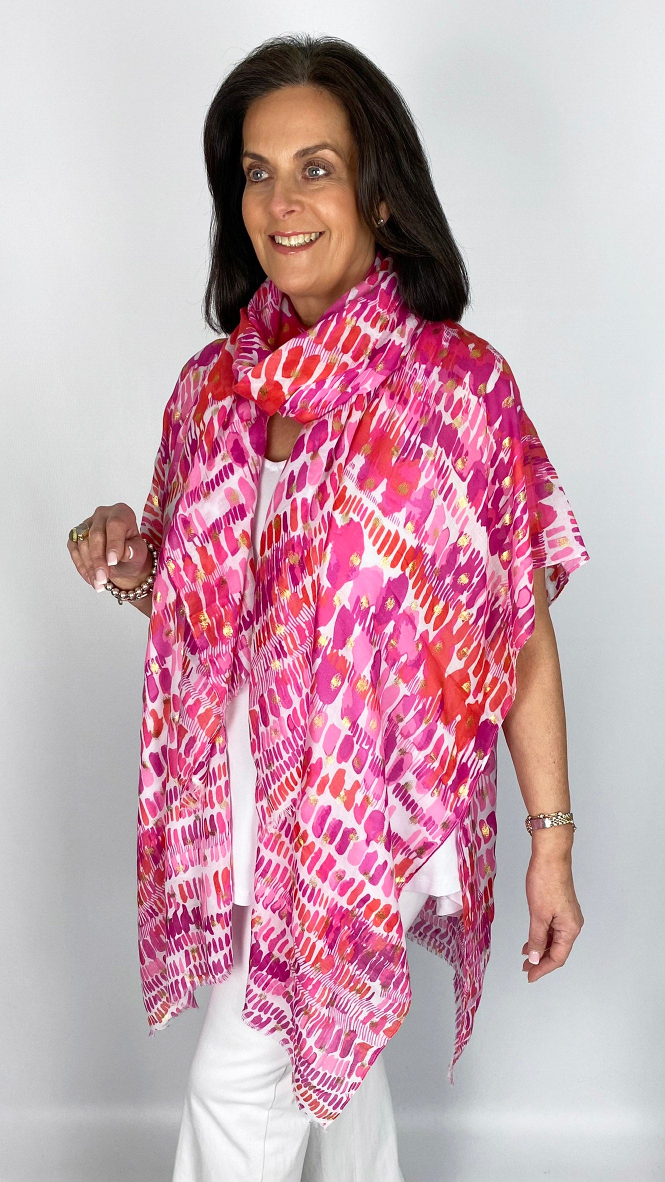 Print & gold foil kimono & scarf set | 2 colours | by Malissa J