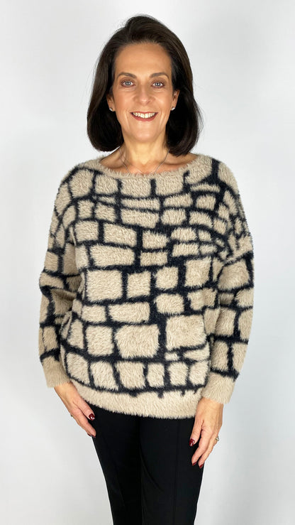 Iris jumper | Stone/Black | by Religion