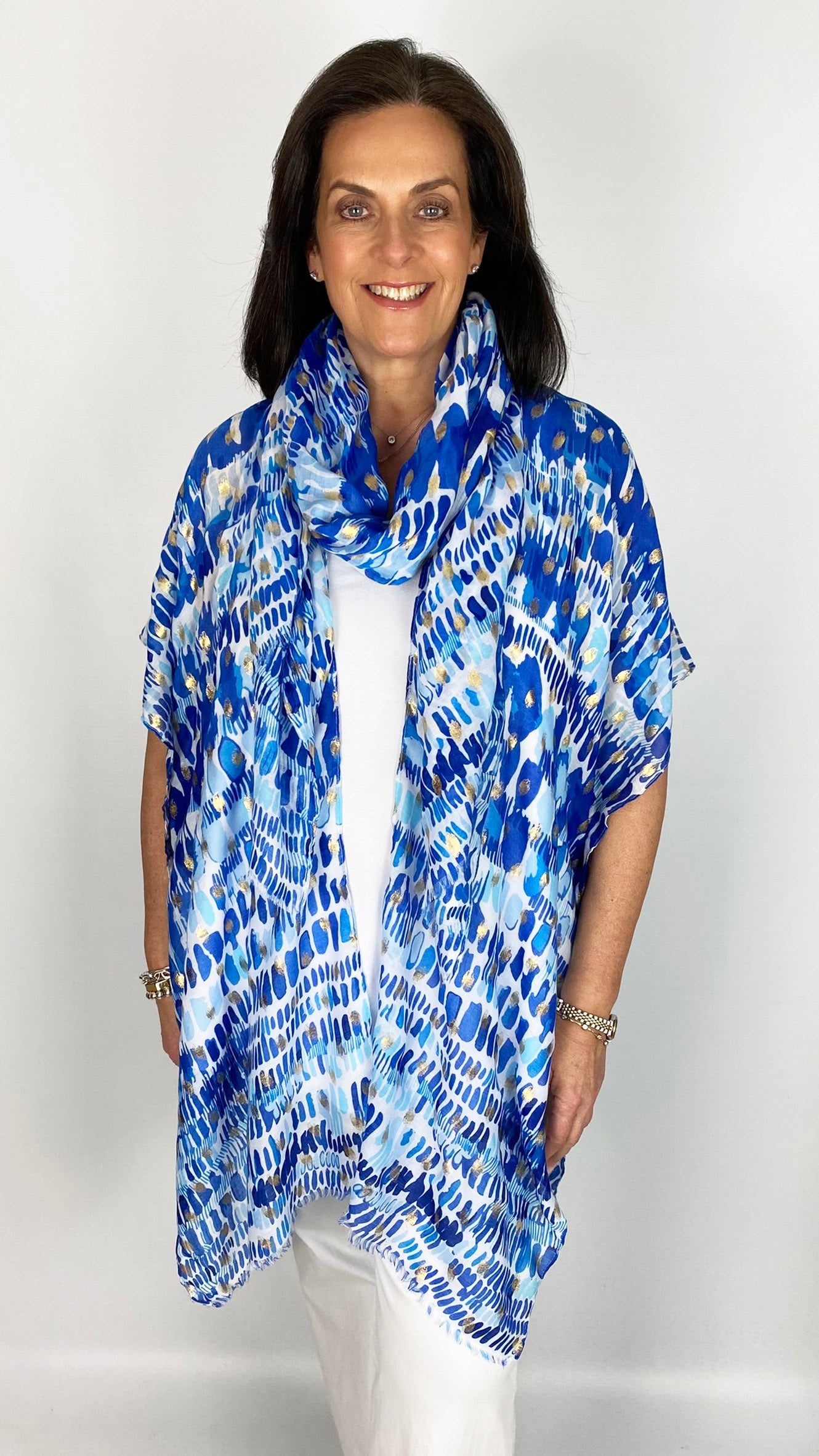 Print & gold foil kimono & scarf set | 2 colours | by Malissa J