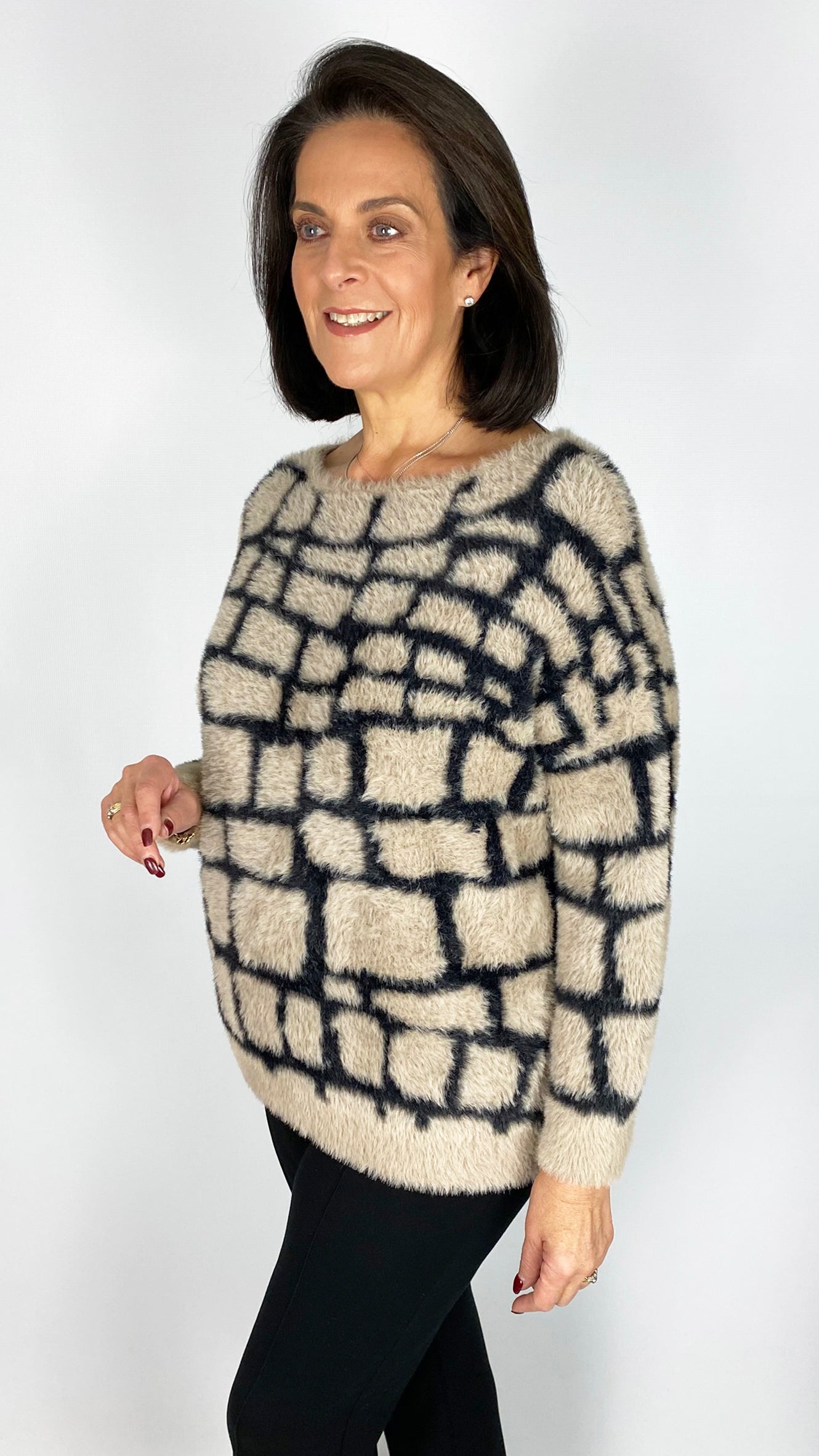 Iris jumper | Stone/Black | by Religion