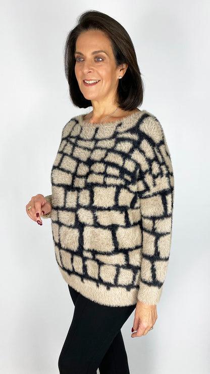 Iris jumper | Stone/Black | by Religion