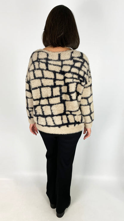 Iris jumper | Stone/Black | by Religion