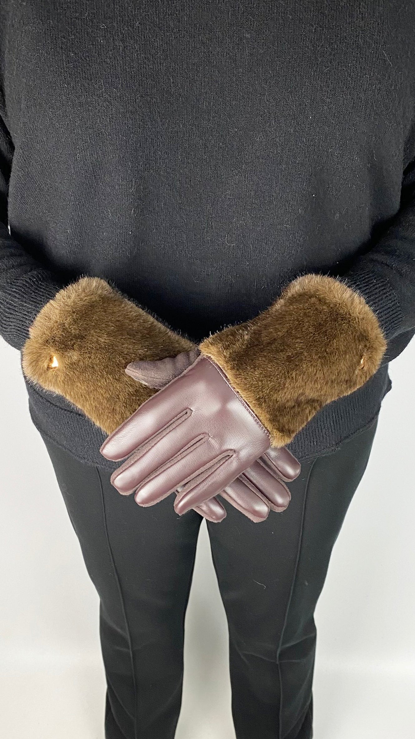 Faux leather & faux fur gloves | 3 Colours