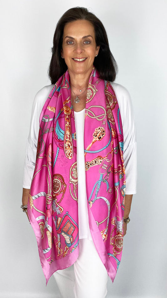 Silk feel print Scarf | 6 colours | by Malissa J