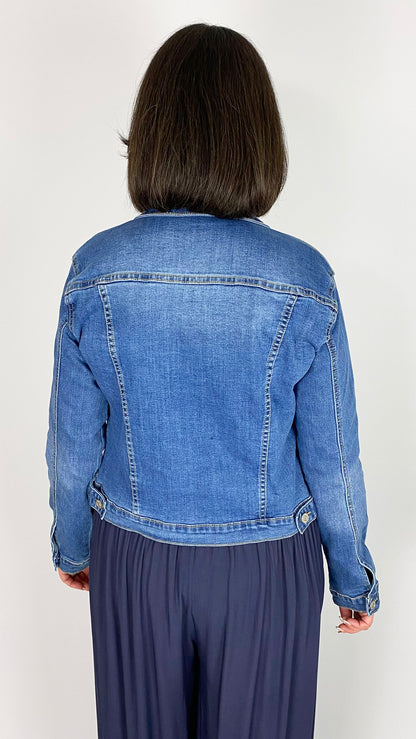 Stretch denim jacket | Mid Denim