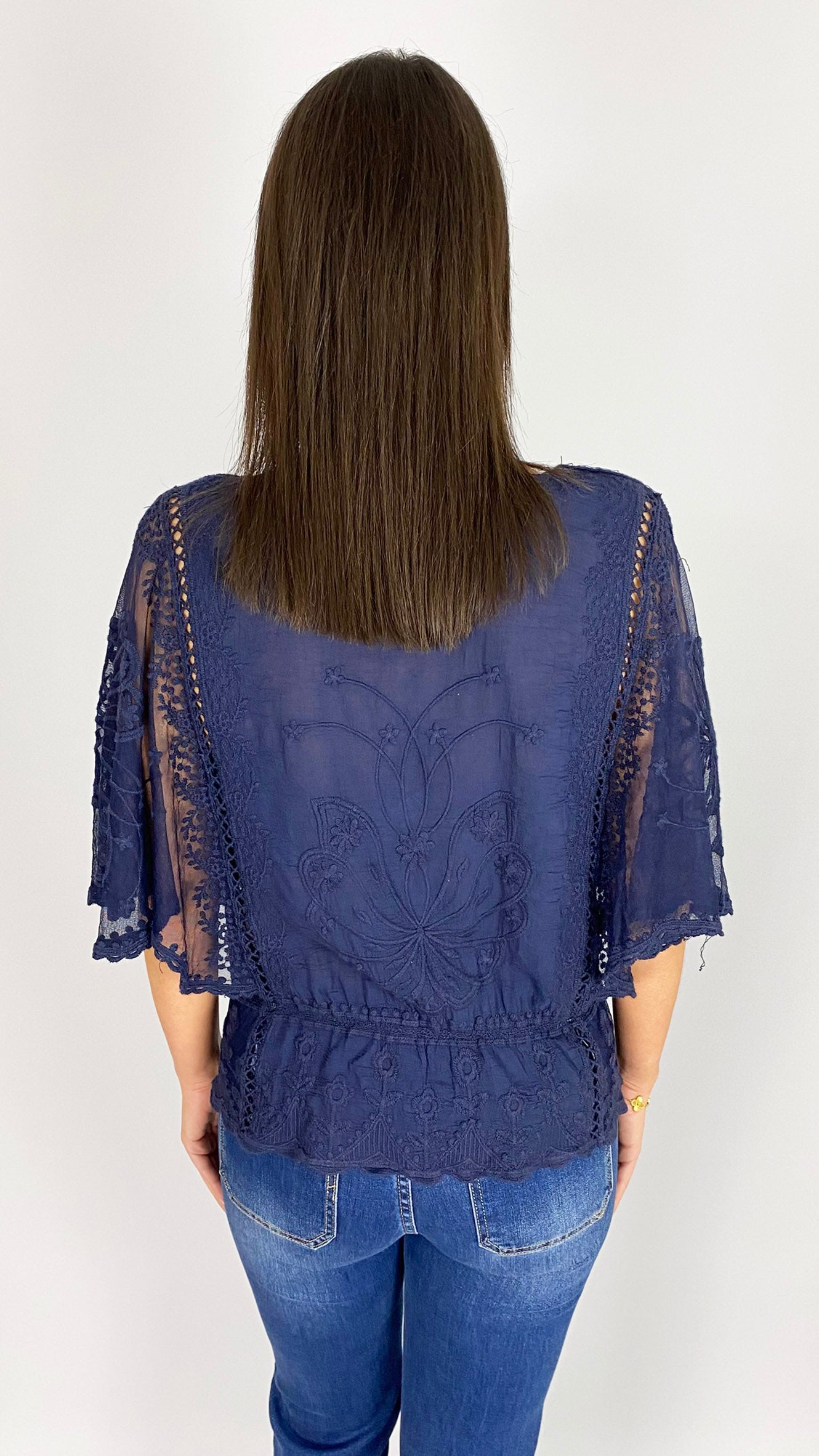Crochet & lace butterfly top | 4 Colours