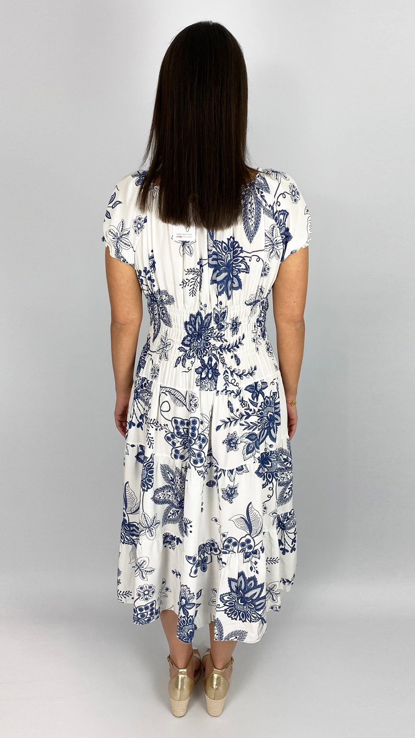 On/off-the-shoulder floral print tiered midi dress | 4 Colours