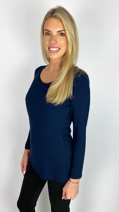 Essential long sleeve slim-fit jersey top | 6 Colours