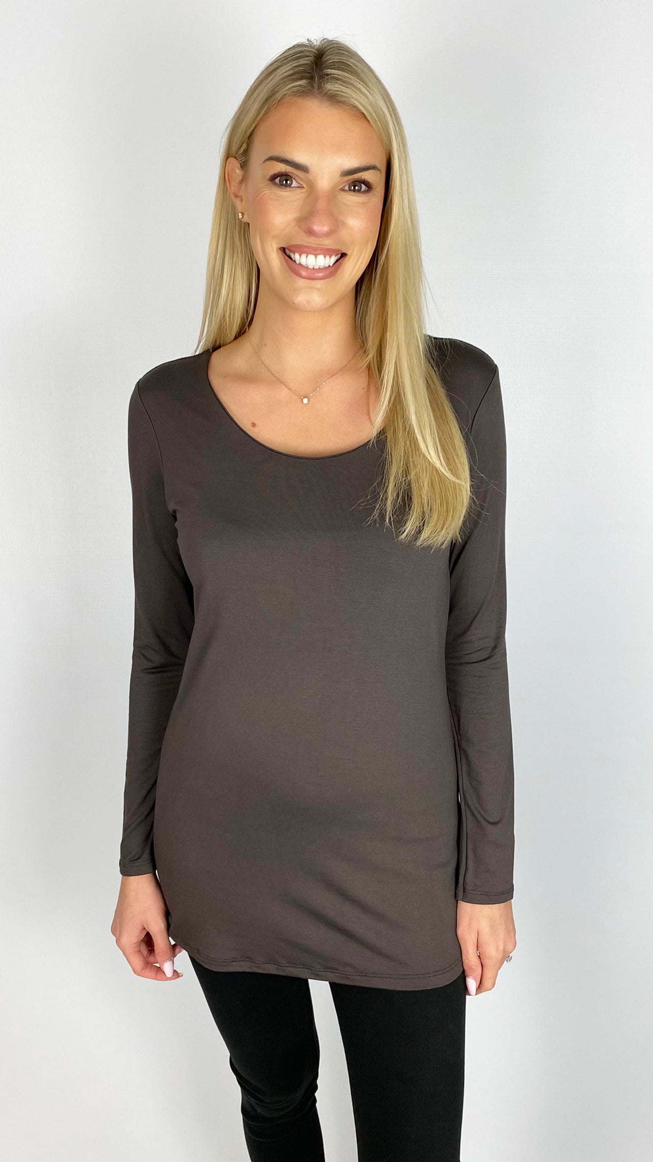 Essential long sleeve slim-fit jersey top | 6 Colours