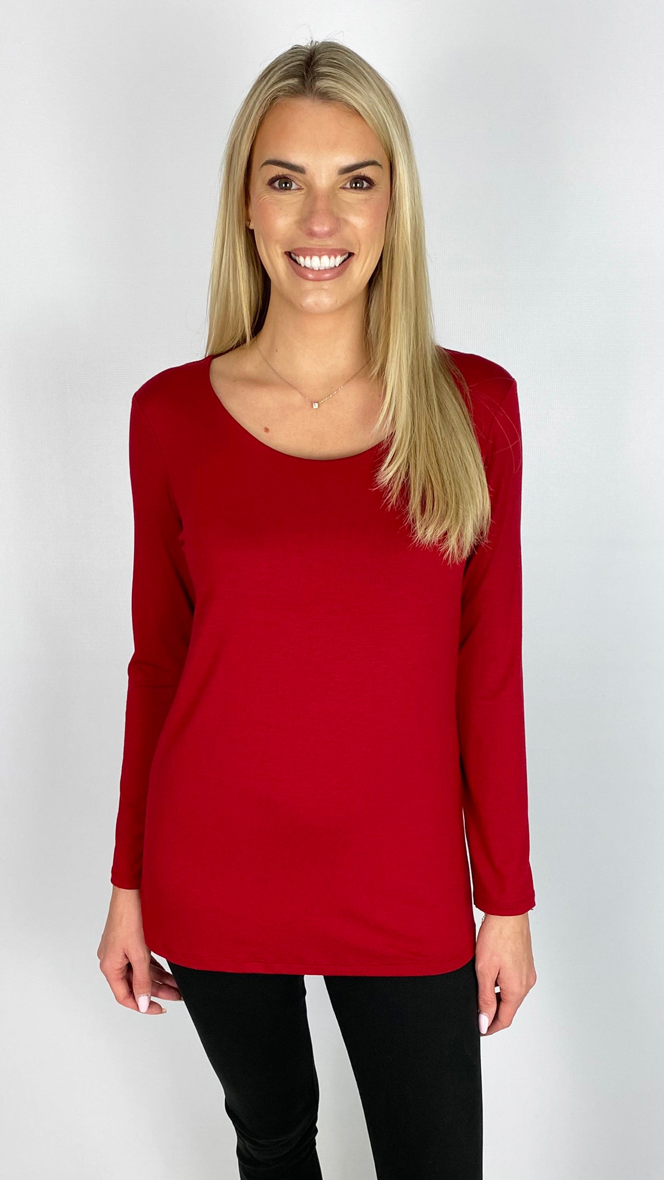 Essential long sleeve slim-fit jersey top | 6 Colours