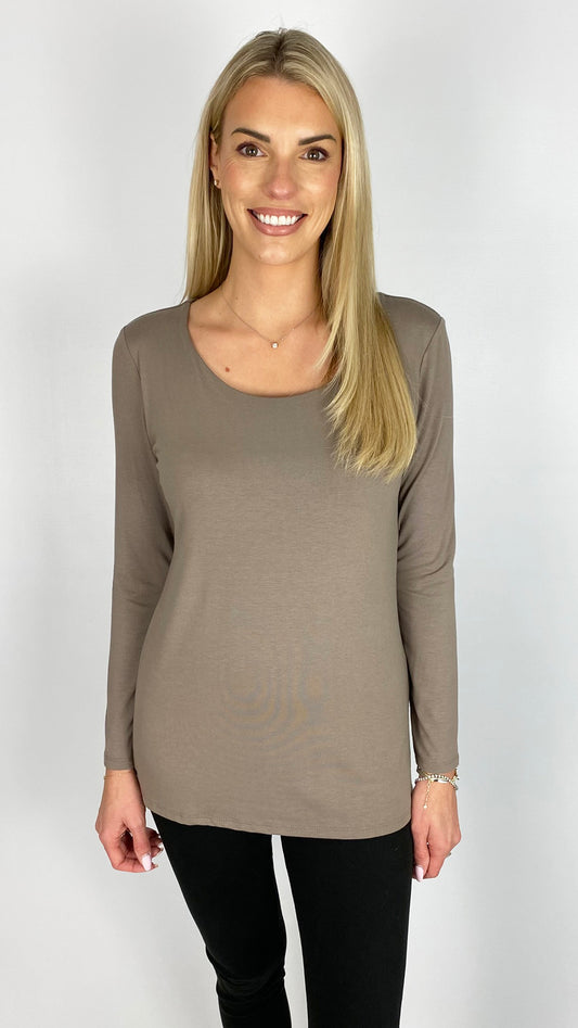 Essential long sleeve slim-fit jersey top | 6 Colours