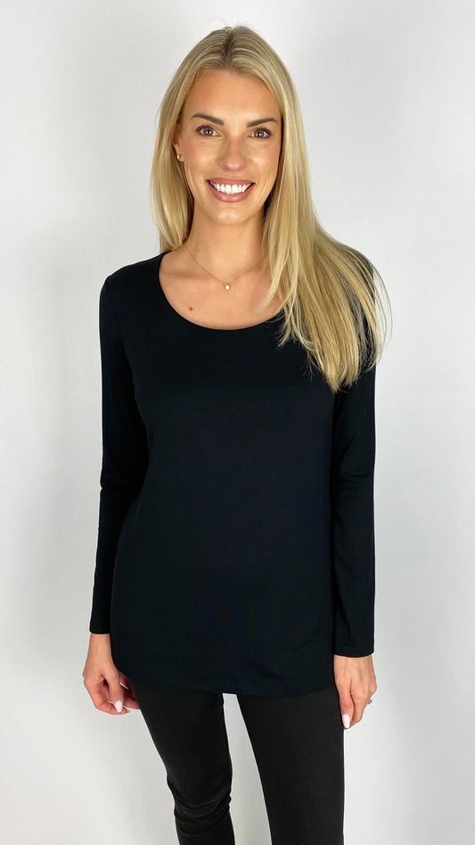 Essential long sleeve slim-fit jersey top | 6 Colours