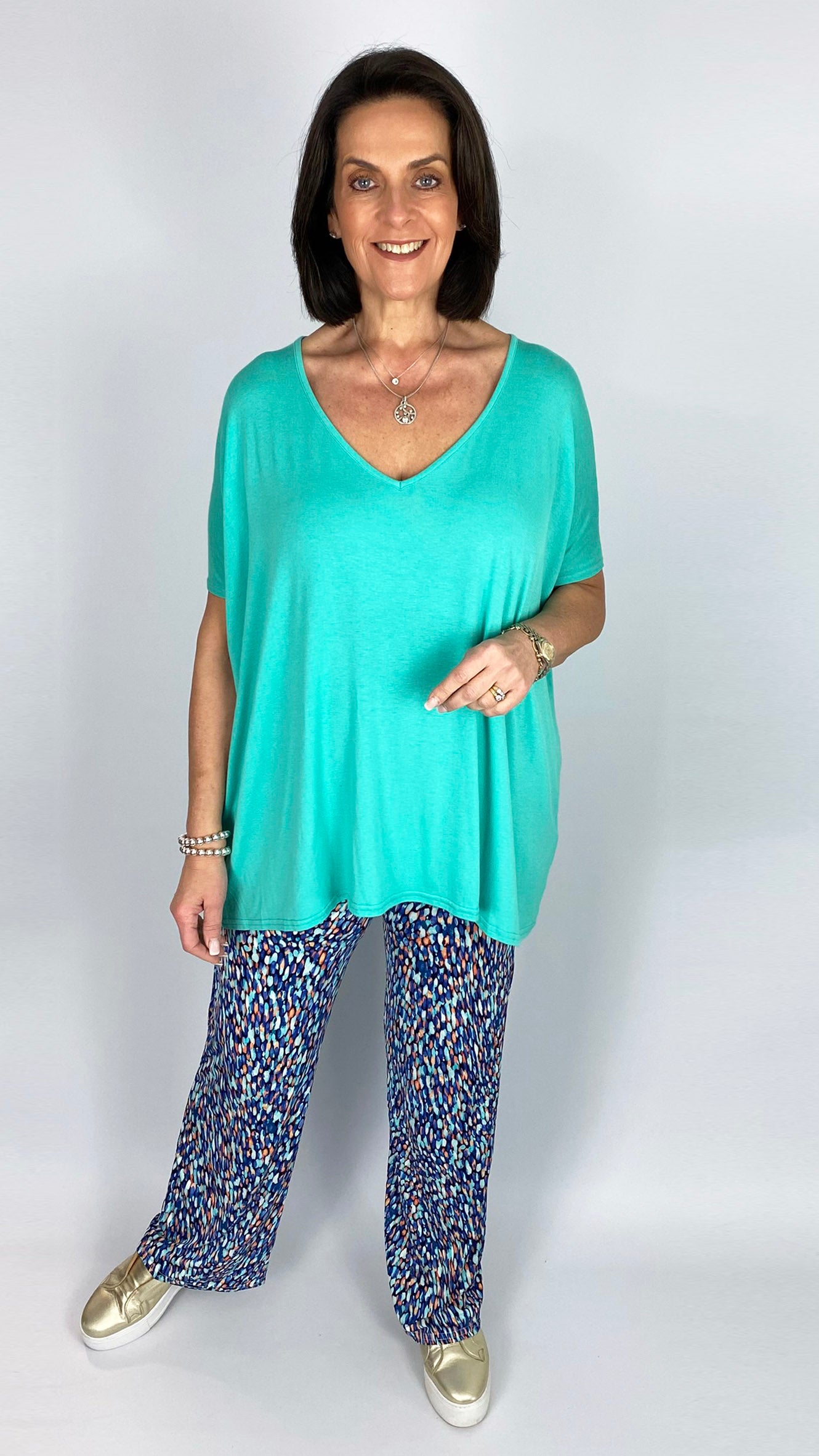 Crease free print palazzo pant | 2 Colours | last 1