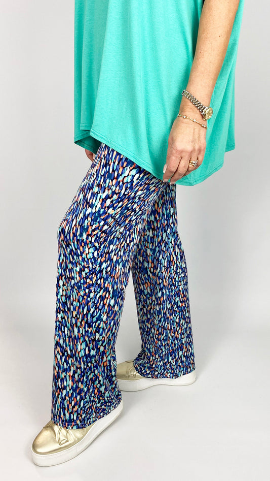 Crease free print palazzo pant | 2 Colours