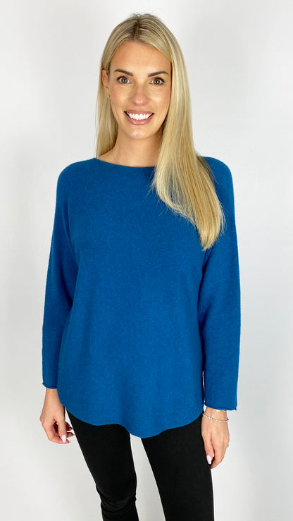 Essential curved hem slash neck jumper |6 Colours | Last 1s