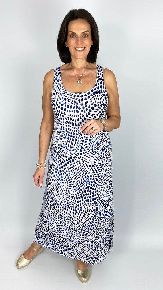 Crease free print maxi dress | 2 Colours